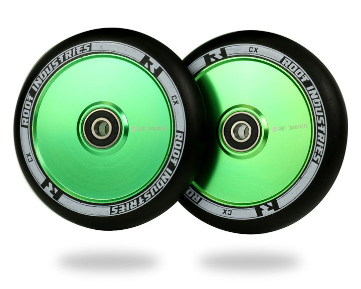 ROOT INDUSTRIES AIR WHEELS 110mm - BLACK/GREEN SALE! $50